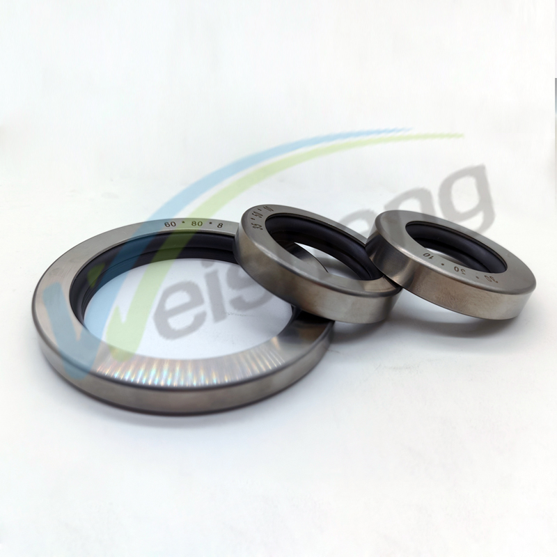 WS-SEALS Double Lips Seal Stainless Steel Oil Seals in Telescopic Cylinder Mud Pump Oilfield Stainless Steel Oil Seals
